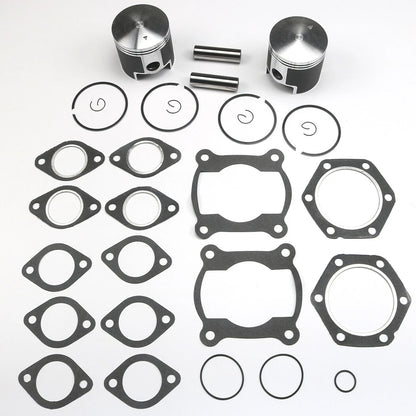 For Polaris Indy Trail 488 Dual Ring Pistons Top End Gasket Std Bore 72mm 86-99