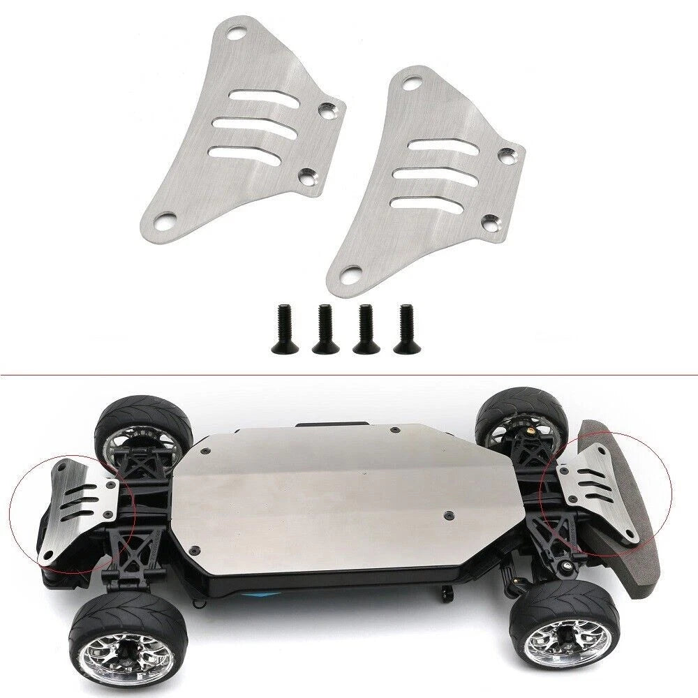 1/10 RC Car Stainless Steel Front Rear Chassis Armor Protector For Tamiya TT-02