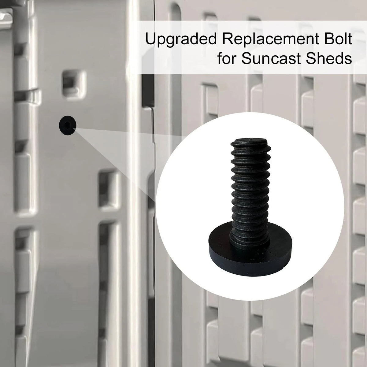 20 PCS Long Bolts Compatible with Suncast Storage Sheds 1/4 in, Black