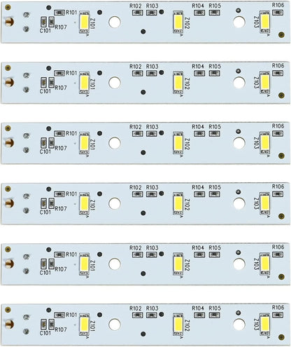 6Pack WR55X26671 Refrigerator LED Light Board Replacement for Freezer &...