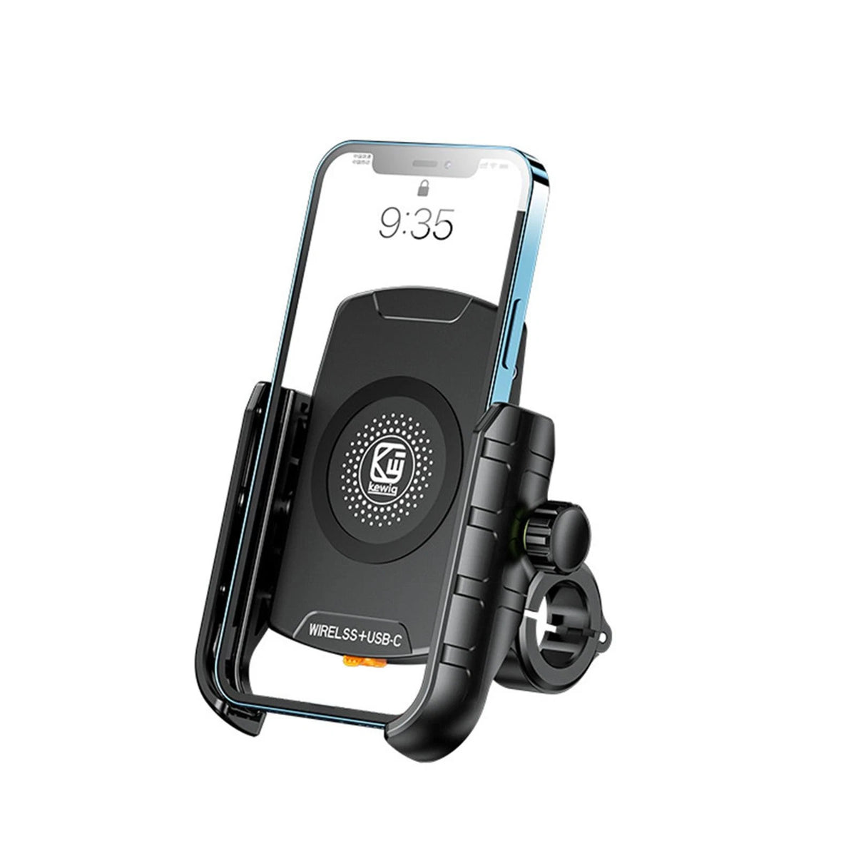 360° Rotation Type-C Quick Charger Motorcycle Holder Mount For 4-7" Phone