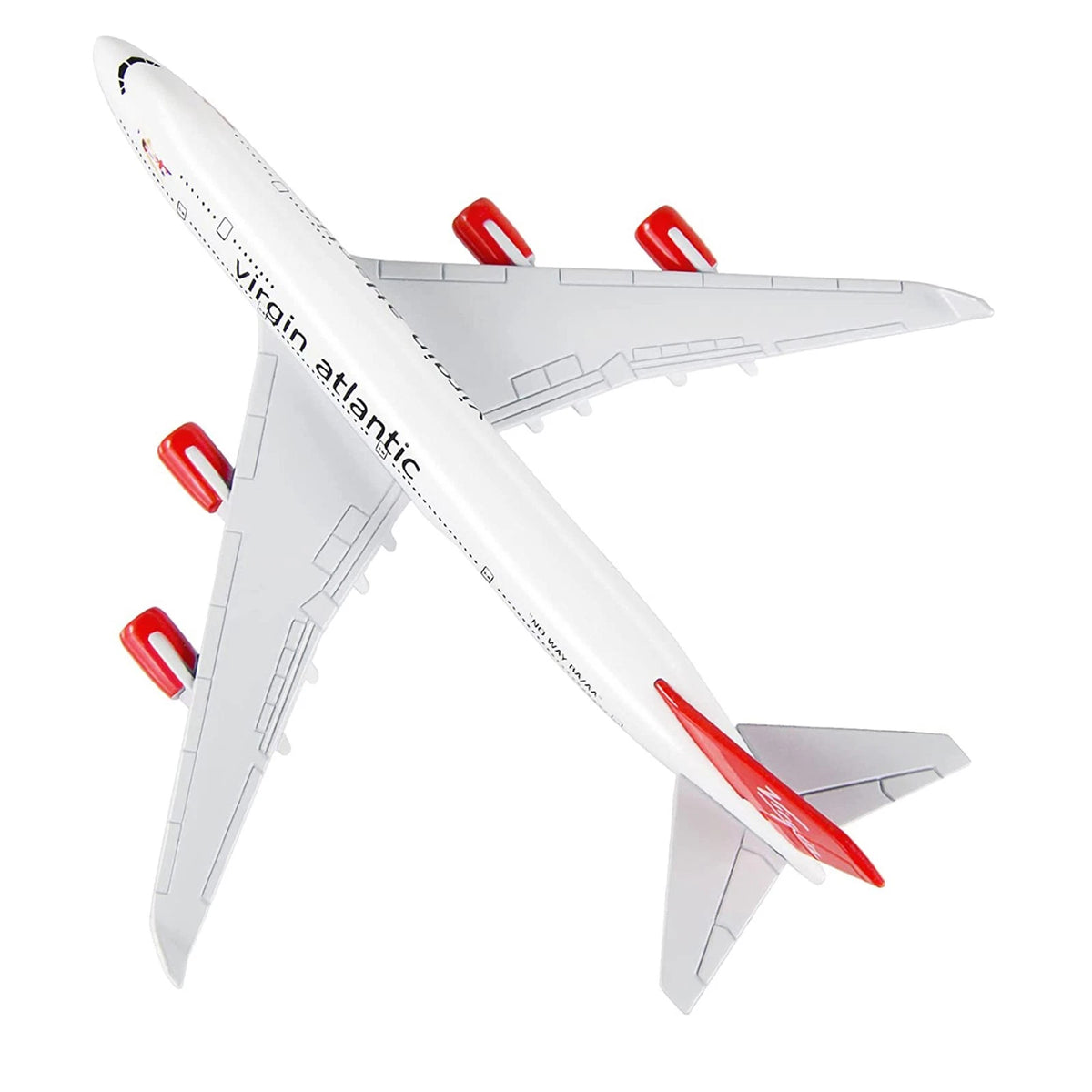 Retro 1/400 16cm Virgin Atlantic B747 Airplane Model Alloy Diecast Aircraft