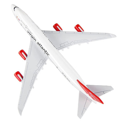 Retro 1/400 16cm Virgin Atlantic B747 Airplane Model Alloy Diecast Aircraft