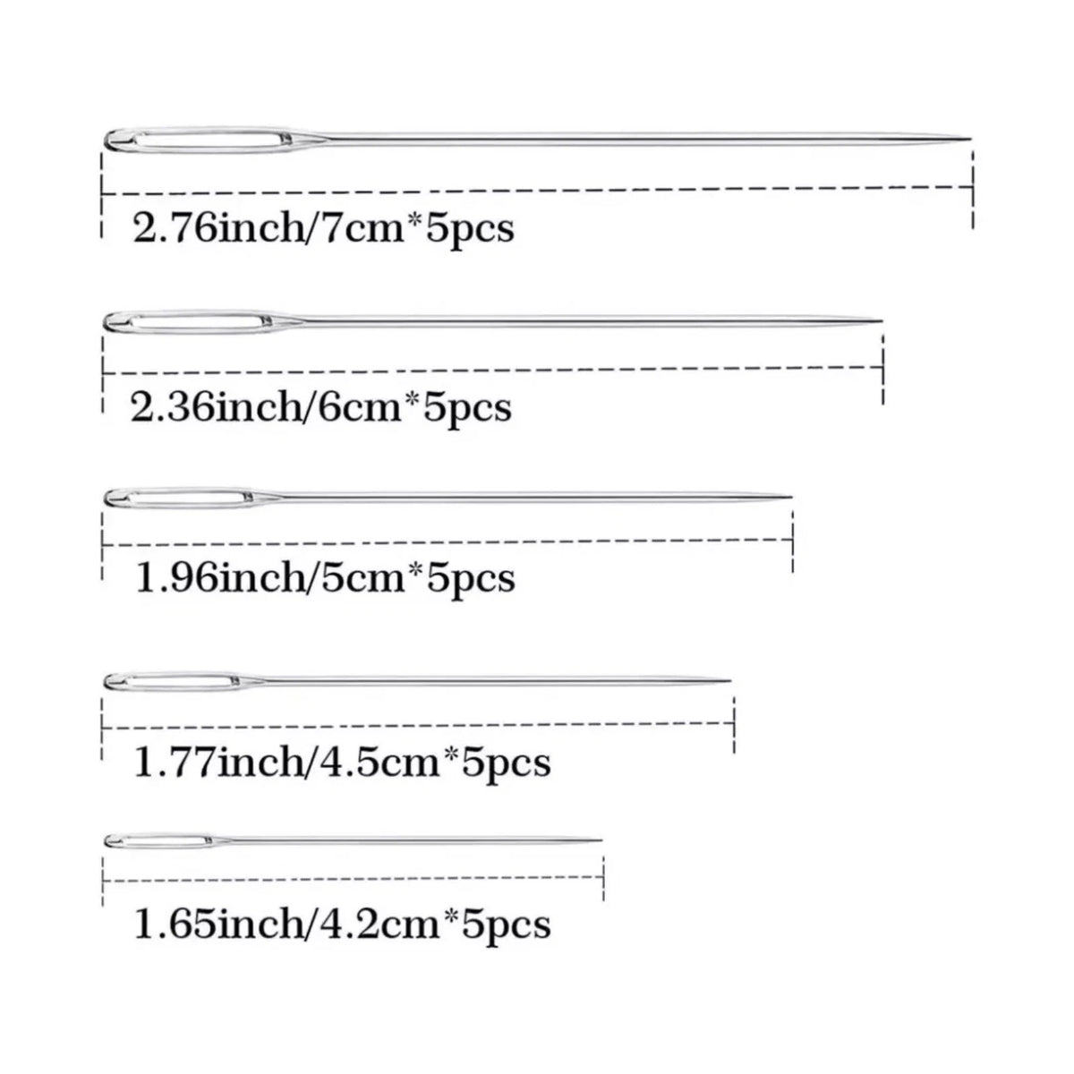 25Pcs Large Eye Needles Stitching Needle Hand Sewing Embroidery Needle