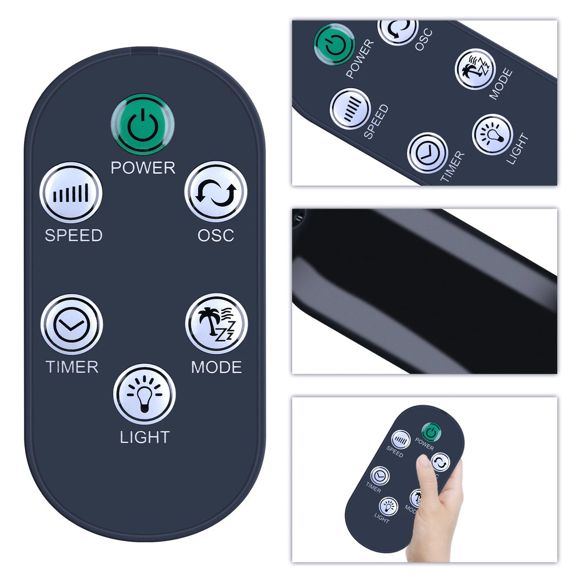 Remote Control For Mollie 45"Oscillating Bladeless 8-Speeds Quiet Tower Fan