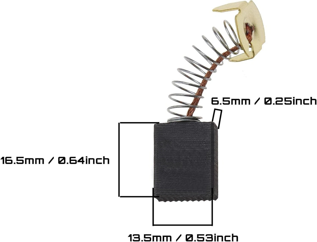 SING F LTD 2 Pairs Carbon Brushes 16.5mmX13.5mmX6.5mm Compatible with Black