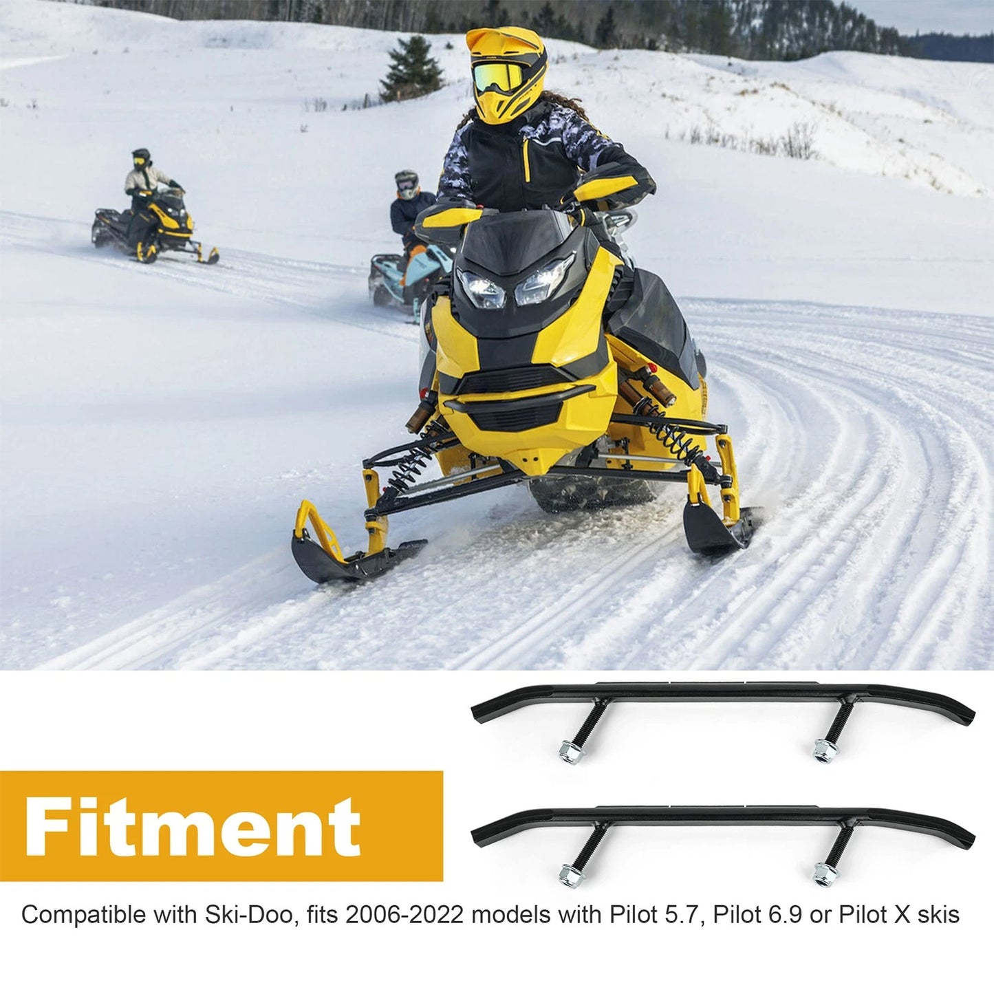 6" Carbides for Ski-Doo 2006-2022 models w/Pilot 5.7, 6.9 or X Skis