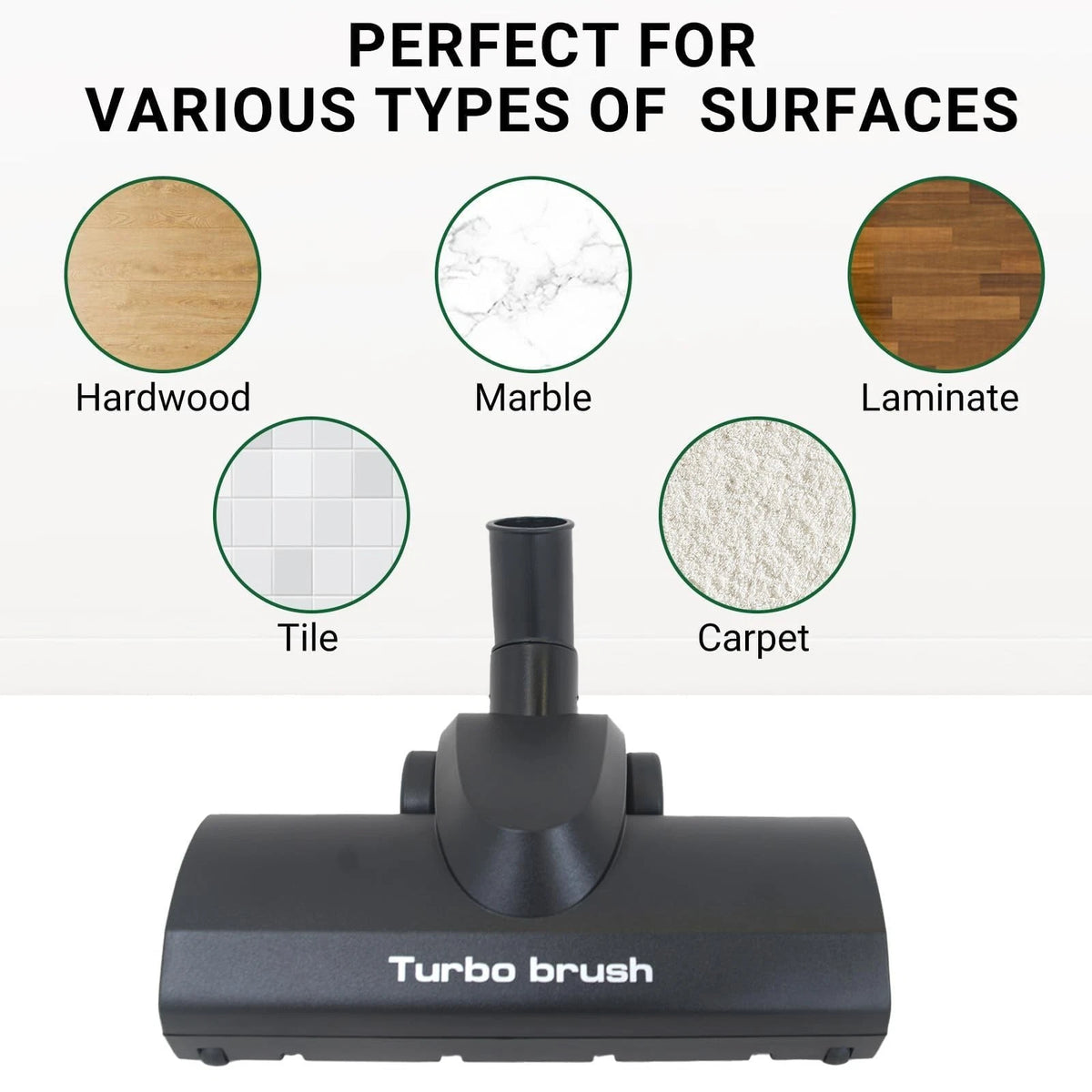EZ SPARES Brush Head Replacement for Universal Vacuum,Turbo Floor Black