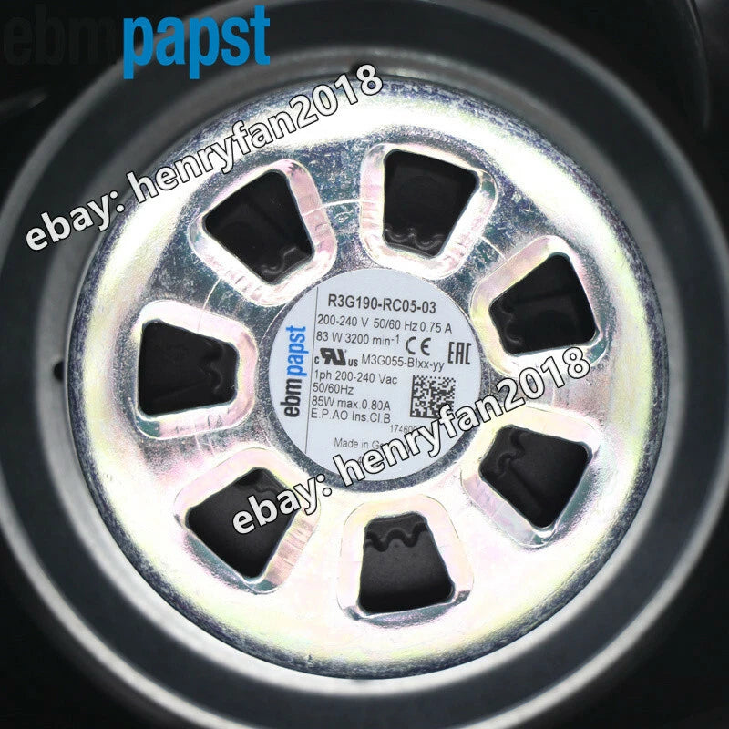 Ebmpapst R3G190-RC05-03 Centrifugal Fan 230VAC 0.75A 83W ??190MM PWM Cooling Fan