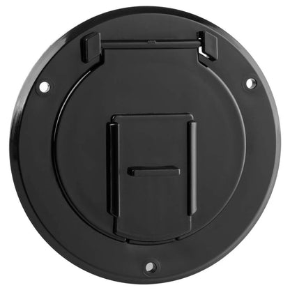 Halotronics RV 4 1/4-inch Round Electrical Cable Hatch for 4 1/4-Inch, Black