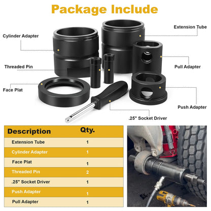Leaf Spring Pin & Bushing Adapter Service Kit 15012 Adapter Tool Remove Bushing