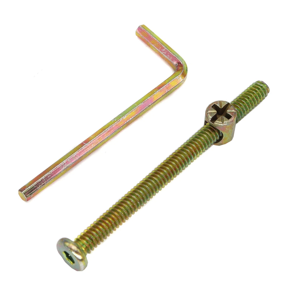cSeao Baby Bed Crib Bolts Hardware Replacement Parts, 2-3/4 Inch, Gold