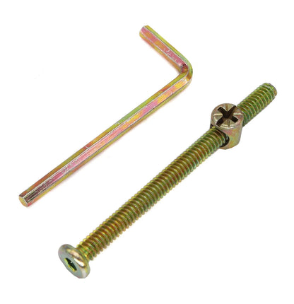 cSeao Baby Bed Crib Bolts Hardware Replacement Parts, 2-3/4 Inch, Gold