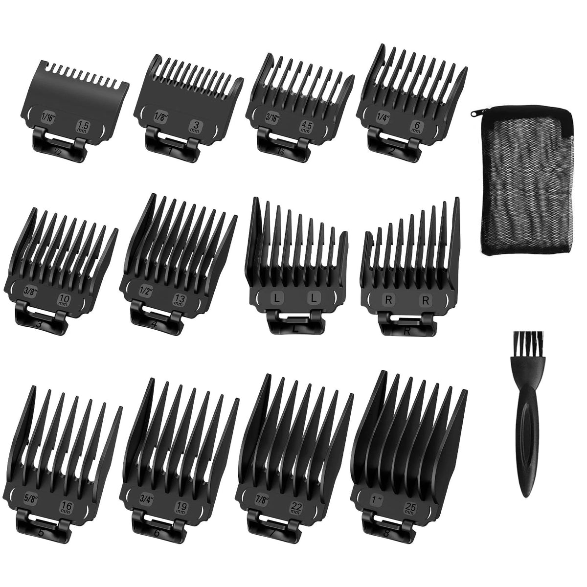 12 Pack Replacement for Wahl Clipper Guards Set, Guide Comb 12