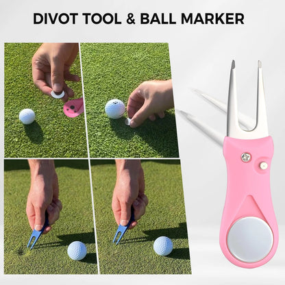 Pink Golf Accessories for Women, Acrylic Paint Ink 16 Pcs