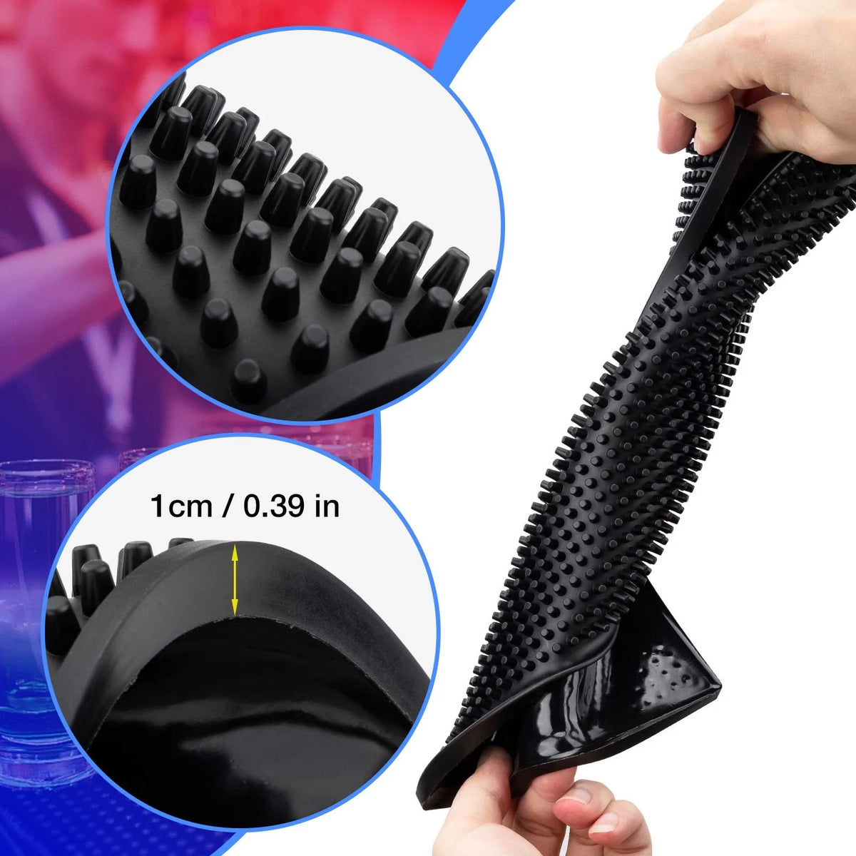 Noverlife Barber Work Station - 12x6x0.4inch (30x15x1cm) - 2PCS, Black