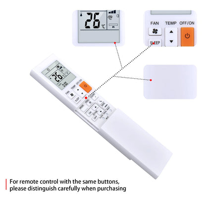 Replacement Remote Control For Mitsubishi SG20AS MSZ-RY12VA Air Conditioner