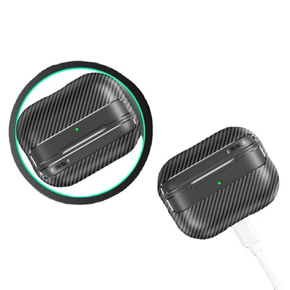 Shockproof Carbon Fiber Pattern Keychain Case Cover For Apple Airpods Pro 2nd