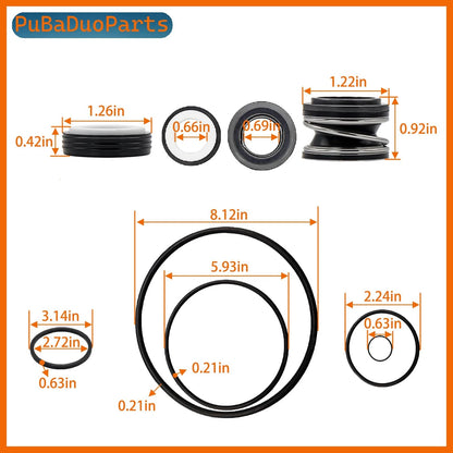 PuBaDuoParts Pool Pump Gasket Seal O-Ring Rebuild Repair Kit Fit for black