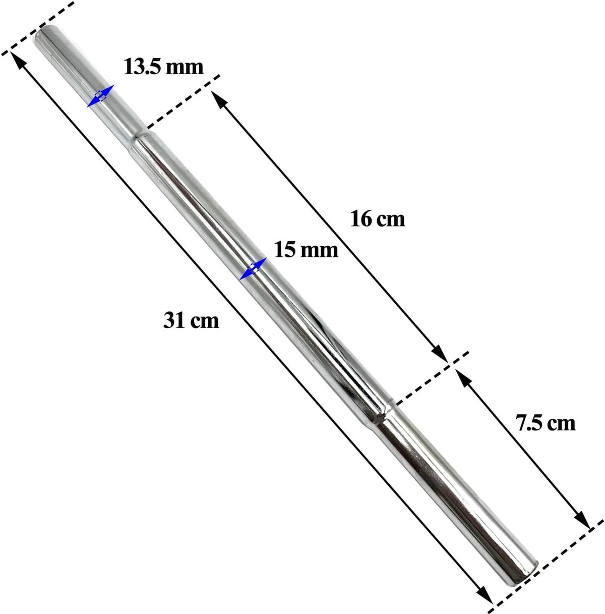 0.580" 0.600" Putter Golf Shaft Extension for 0.58inch-1pcs, silver