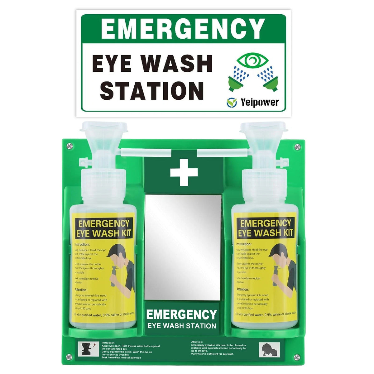 Portable Eyewash Station Kit OSHA-Approved - 11 x 10 inch(Pack of 1), 1 Pcs