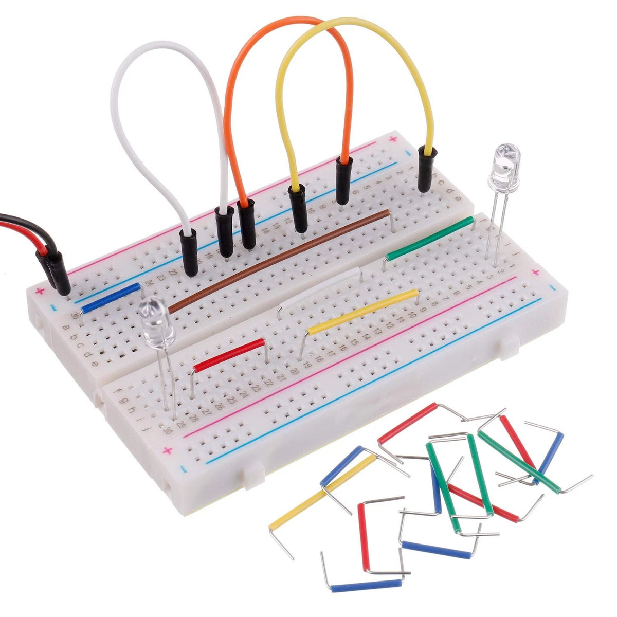 BOJACK 3 Values 130 Pcs Solderless Breadboard 4 830 Tie Points & 400 Tie...