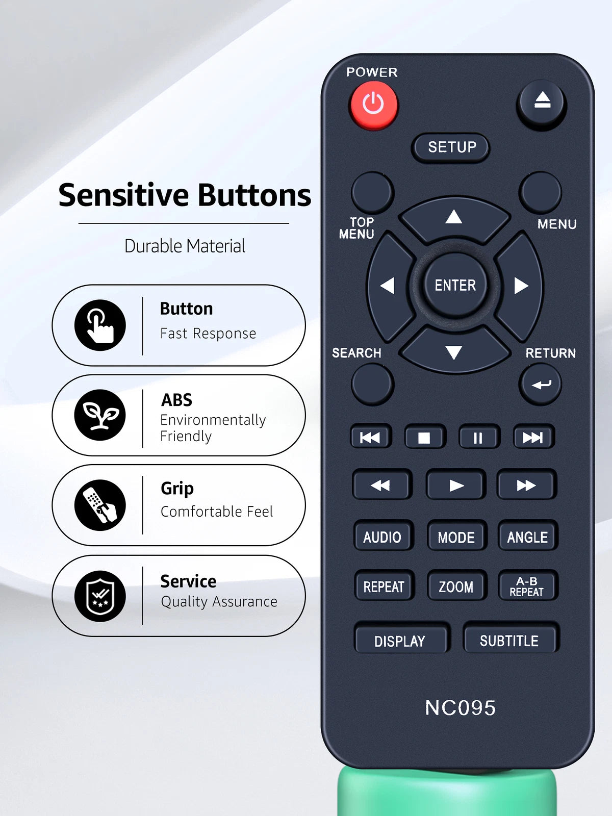 NC095 Remote Control For Sanyo DVD Player FWDP105 FWDP105F FWDP105FA FWDP105FB