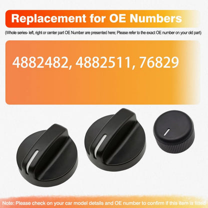 76829 4882511 Climate Control Switch Knob Set For Dodge Ram 1500 1994-1997