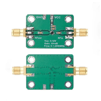 RF LNA Module Broadband Amplifier 0.1-2000MHz Low Noise 30dB Gain 12V DC Supply
