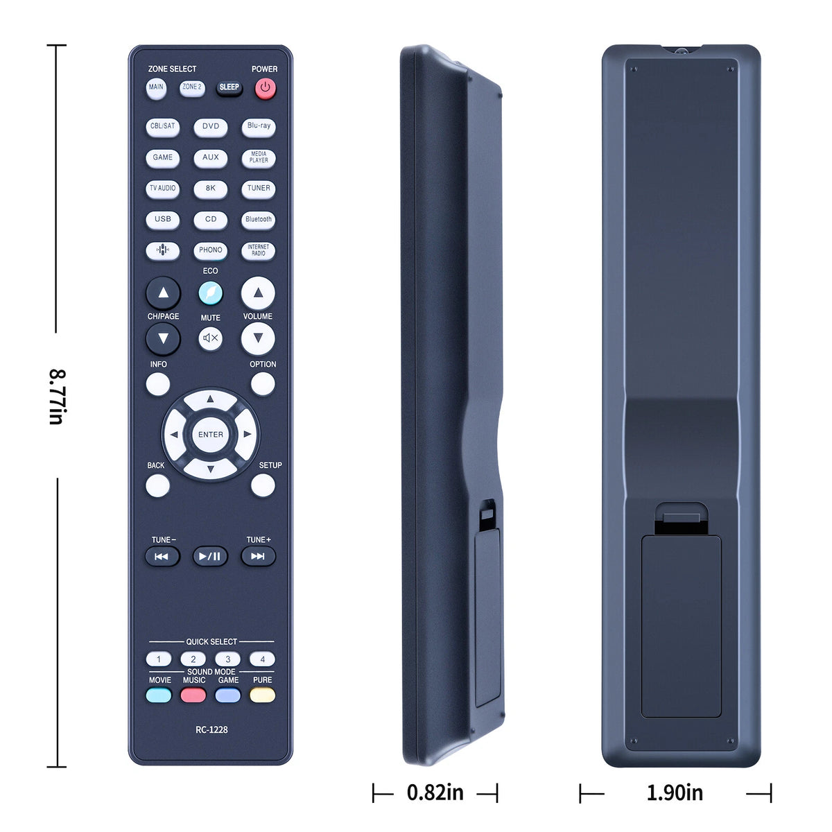 RC-1228 Replace Remote Control for Denon AV Receiver AVR-X2500H AVR-X2600H