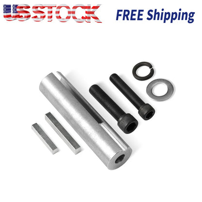 Extended 1 to 1 1/ 8in 1/4" Key Gas Engine pulley Crank Shaft Sleeve Adapter