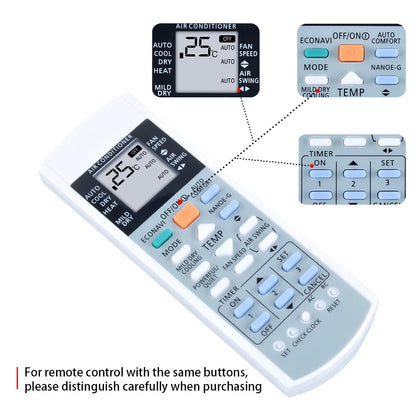 A75C3300 Remote Control For Panasonic AC Air Conditioner A75C3208 A75C3706