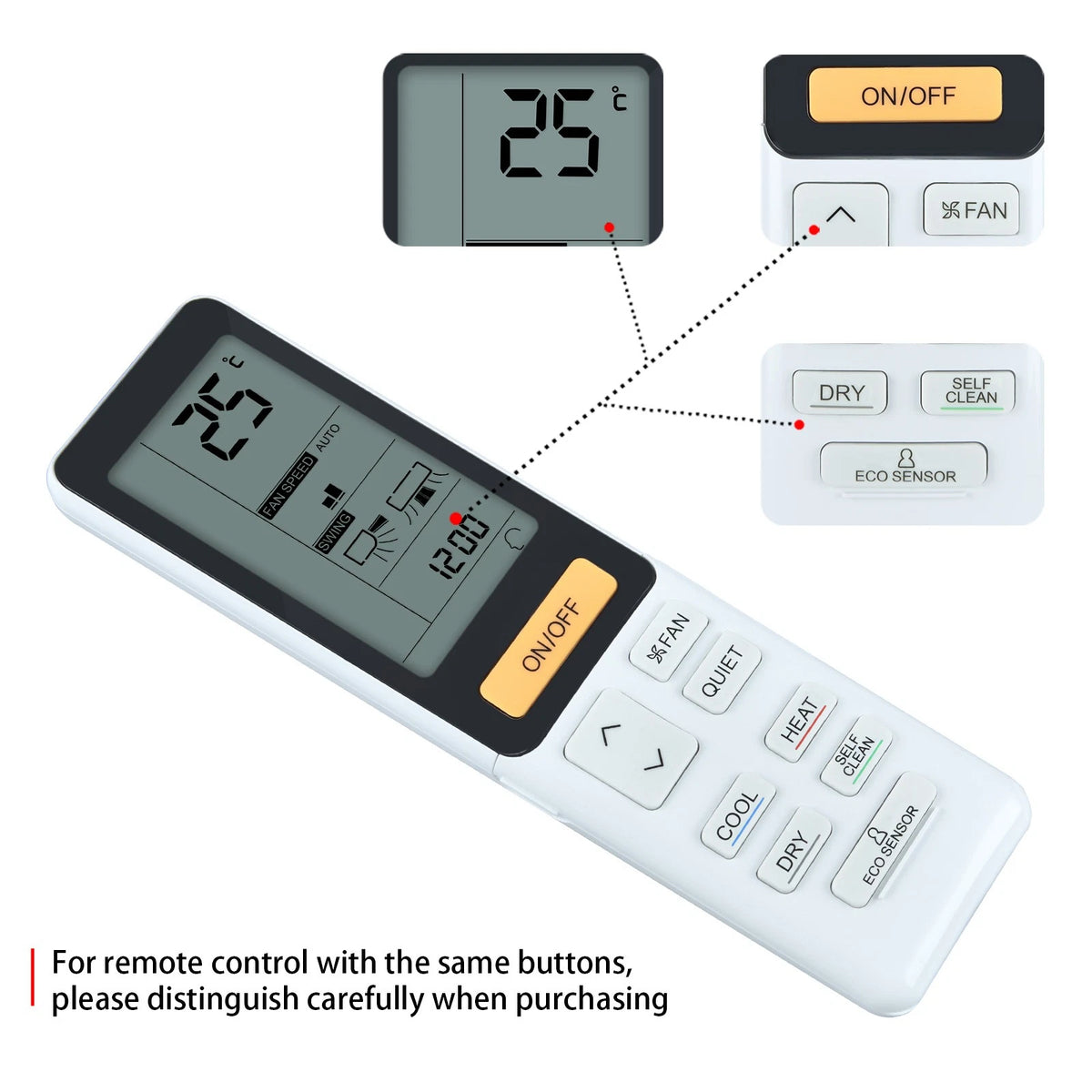 0010402886W Replacement Remote Control For Haier Air Conditioner