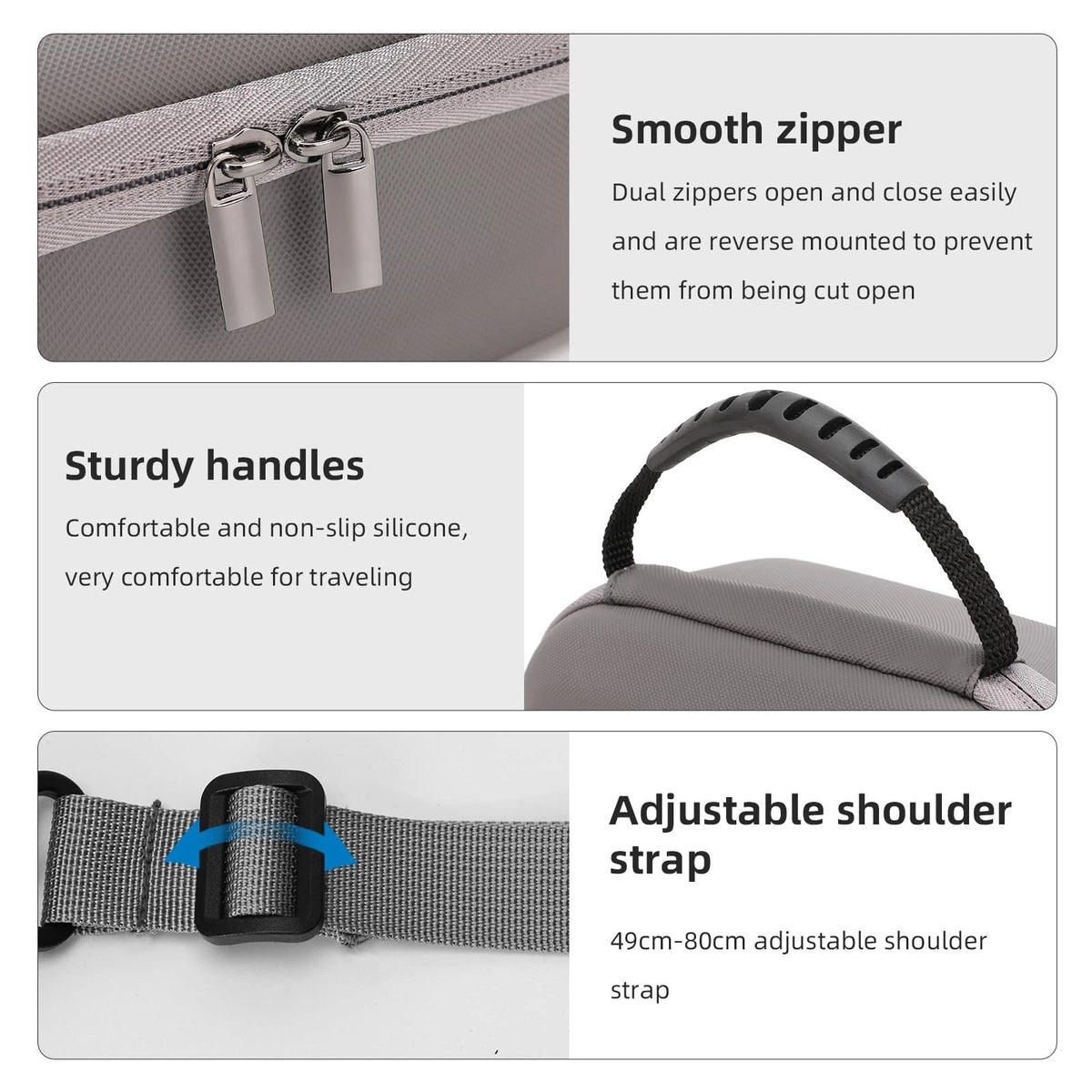 AuyKoo Storage Bag for DJI Neo 2，Portable Travel Hard Shell PU Small, Gray