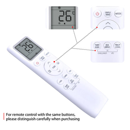 ES-AC110 Replacement Remote Control For TCL AC-257 Air Conditioner