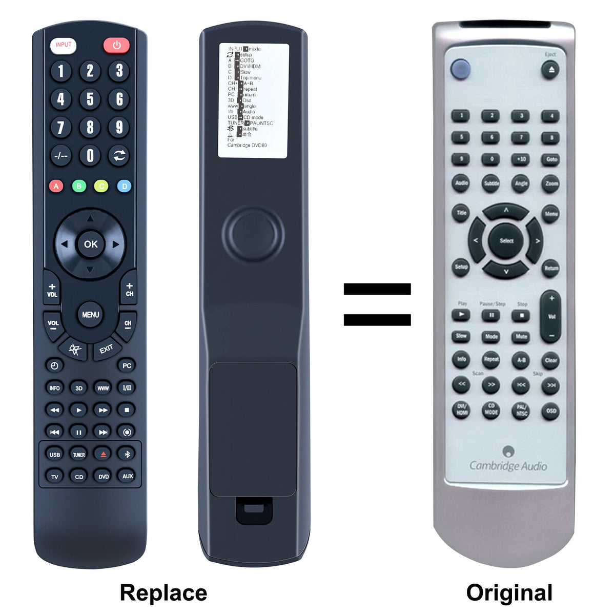 Replacement Remote Control For Cambridge Audio DVD RC-DVD89 DVD89