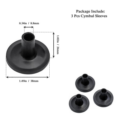 23-Piece Cymbal Accessory Set - Hi-Hat Clutch & Cup Felts, 23 Pieces, Black