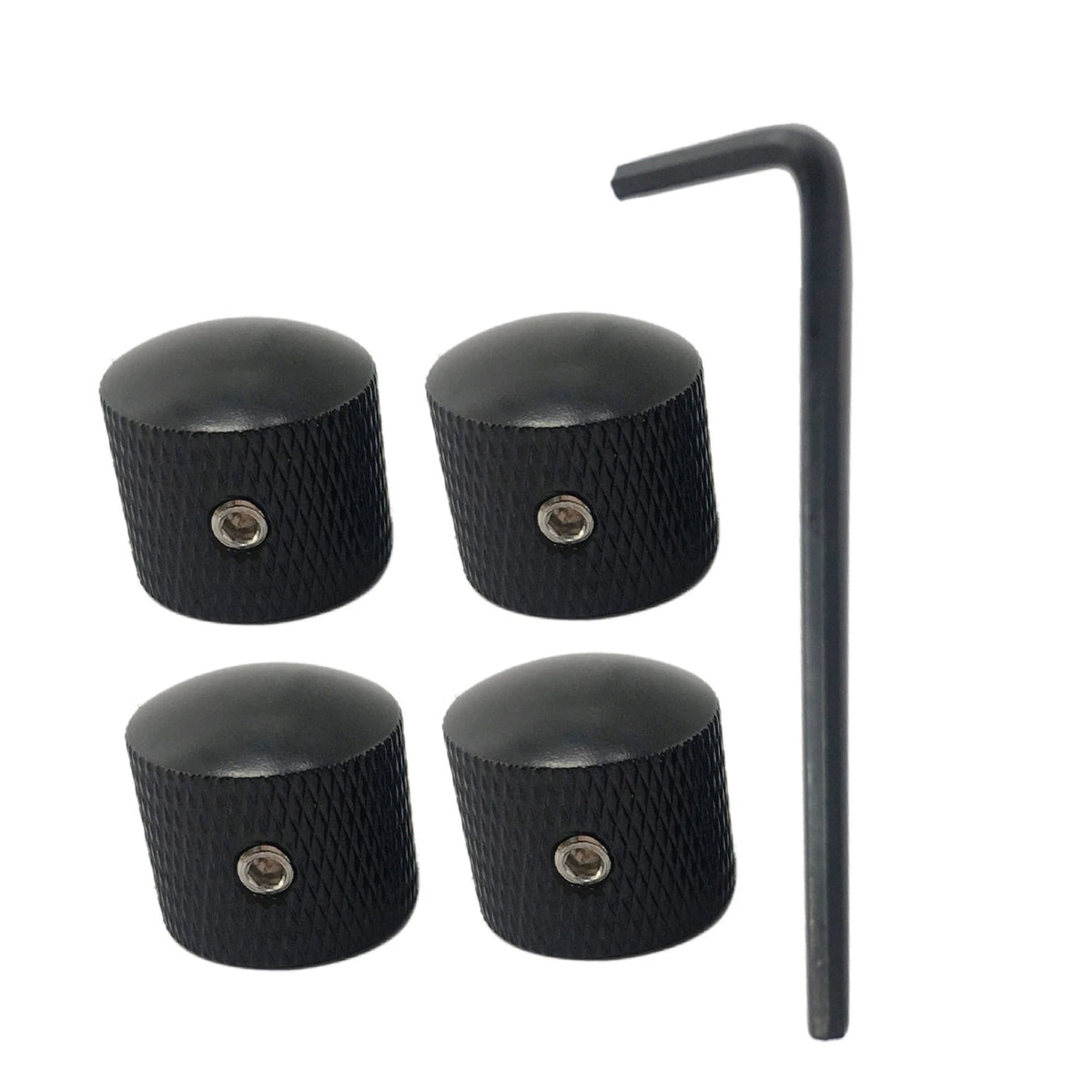 4Pcs Black Metal Dome Tone Volume Control Knob For Electric Guitar Bass Parts E
