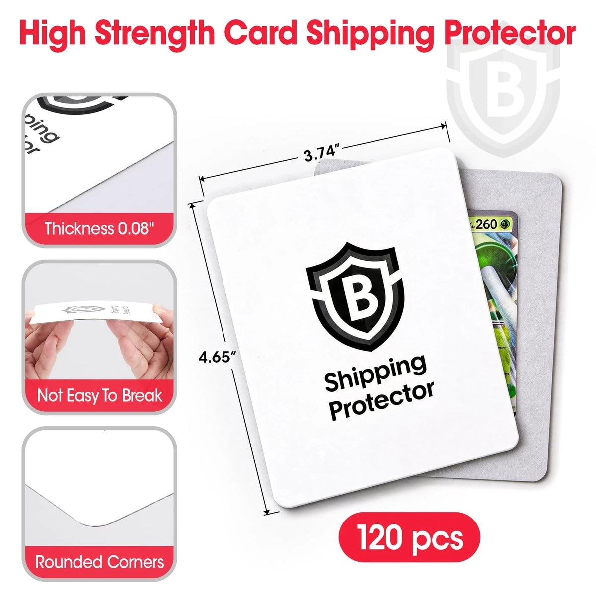 BGUP Trading Card Shipping Supplies Kit, Includes 120 3.5" X 4.5", 60p-S