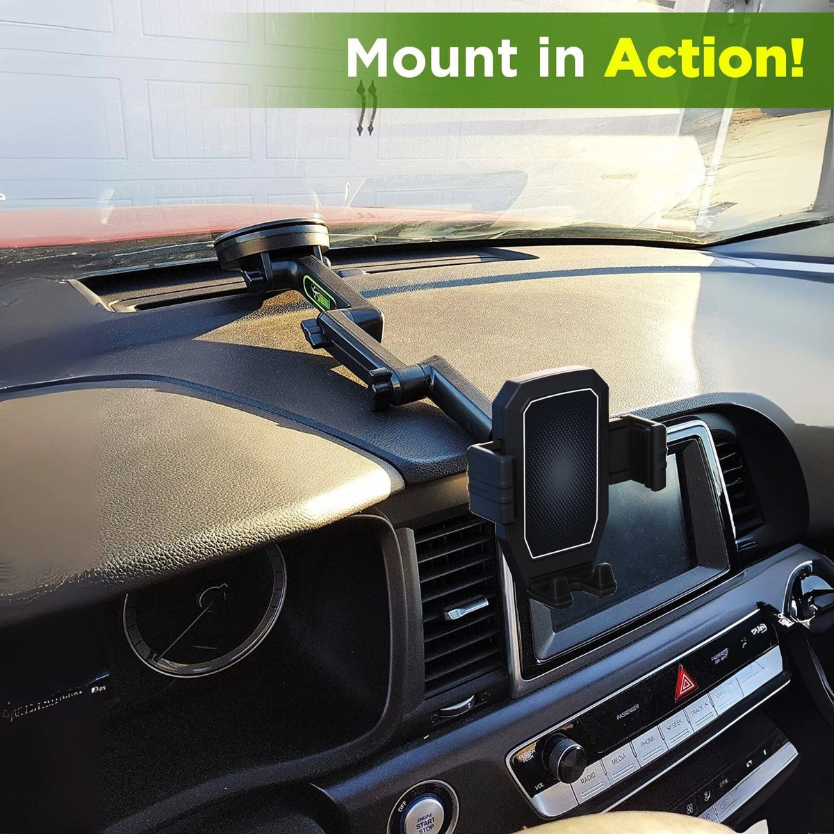Cell Phone Mount for Truck Holder Drivers - Large, Black