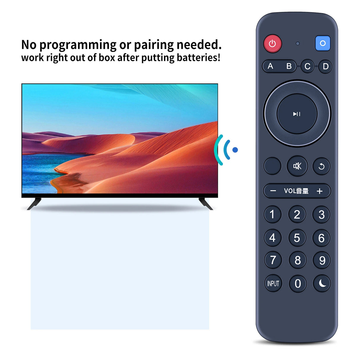 Replacement Remote Control For SANSUI RS-1000 RTRS1000