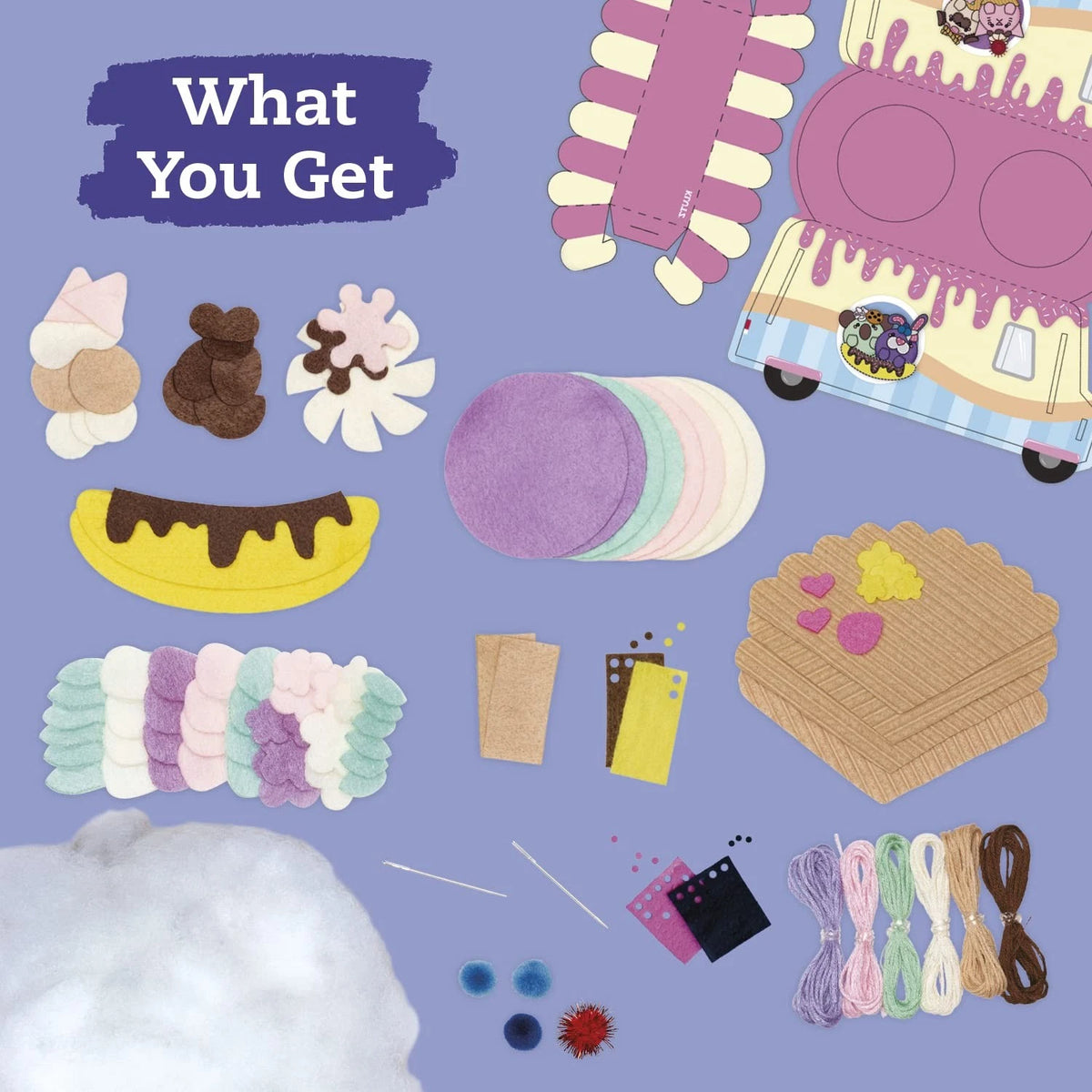 Klutz Sew Your Own Ice Cream Animals Compact, Multicolor