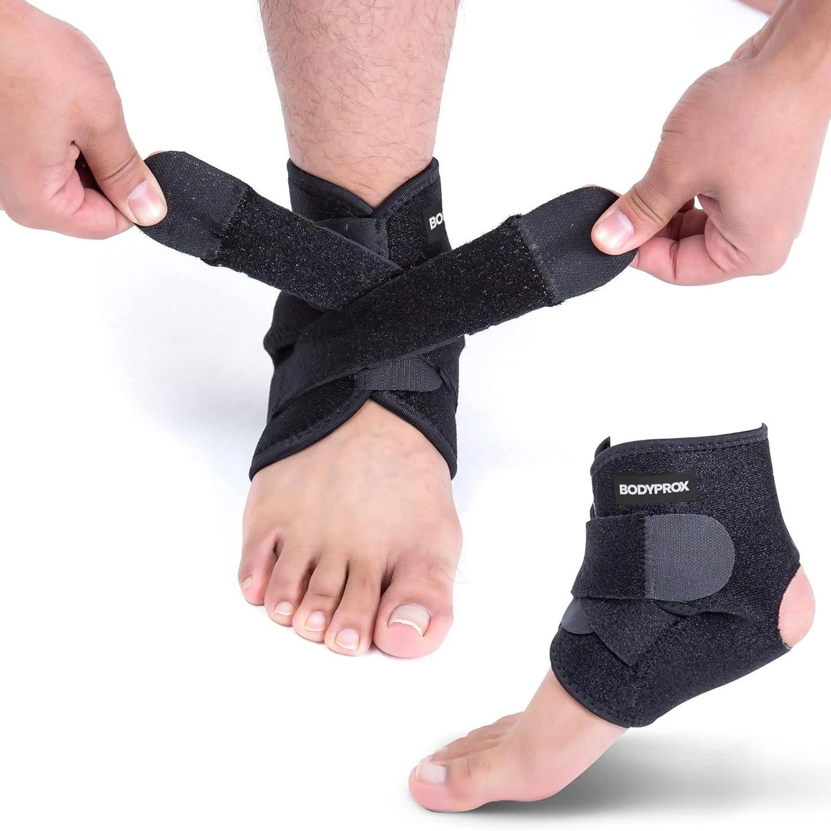 Bodyprox Ankle Support Brace, Breathable Neoprene Sleeve, Adjustable One Size