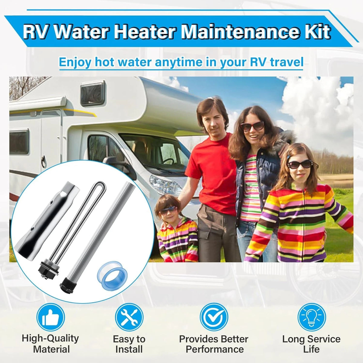 RV Water Heater Elements Kit Compatible with Suburban Tanks