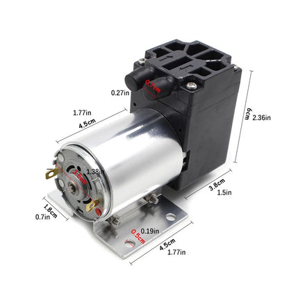 12V 5L/mi 65-120kpa Mini Vacuum Pump High Pressure Suction Diaphragm Pump Holder