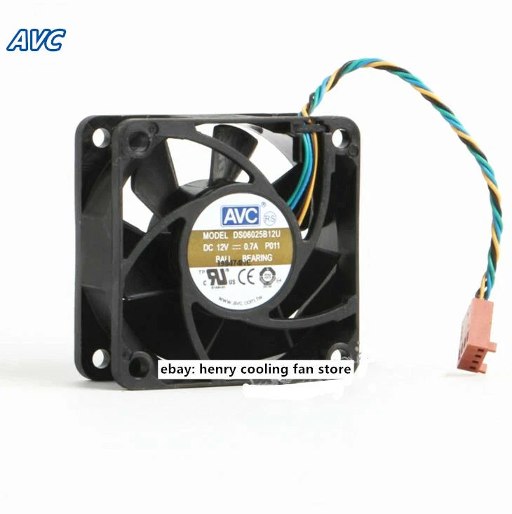 For AVC DS06025B12U DC 12V 0.7A 60*60*25MM Ball bearing Case Cooling Fan