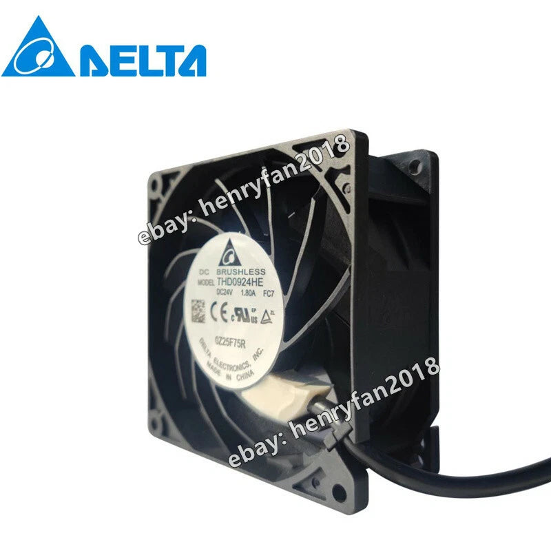 Delta Fan THD0924HE DC 24V 1.8A 92*92*38MM 4-wires 11000RPM Large Air volume Fan