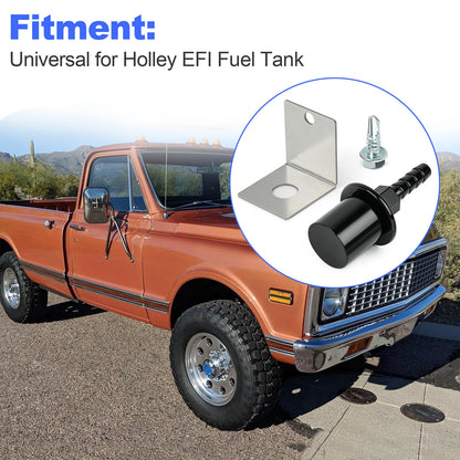 Fuel Tank Vent Rollover Valve Kit 19-174 For Holley Sniper EFI Upgrade Black