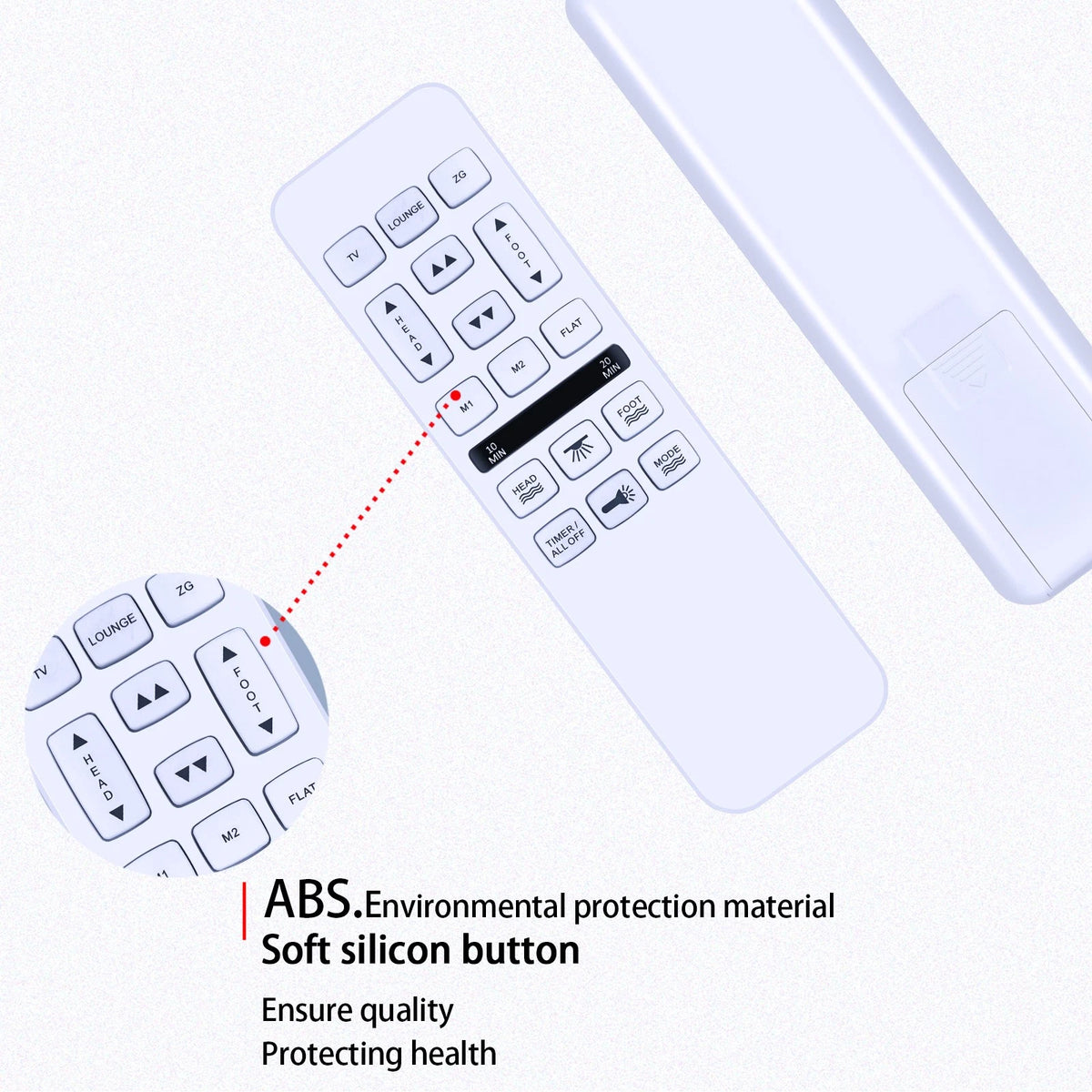 HJH55 Remote Control For Easy Rest /BedTech Adjustable Bed Base White