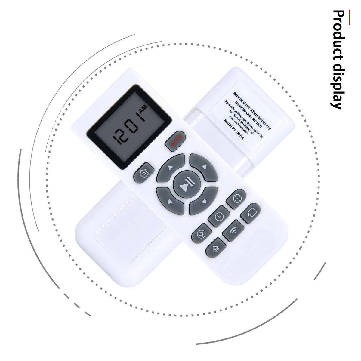 Remote Control For Ecovacs RC1507 Deebot Robotic Vacuum N79 N79S M80 white